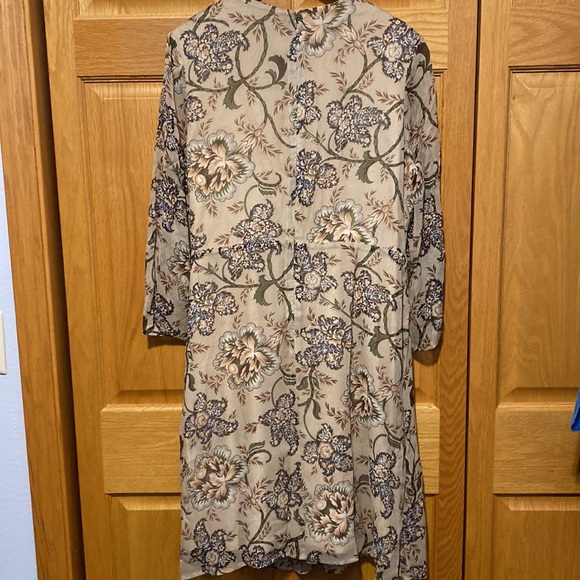 Pendleton 100% silk faux wrap floral dress semi shear shelves size 18 petite - Picture 7 of 11